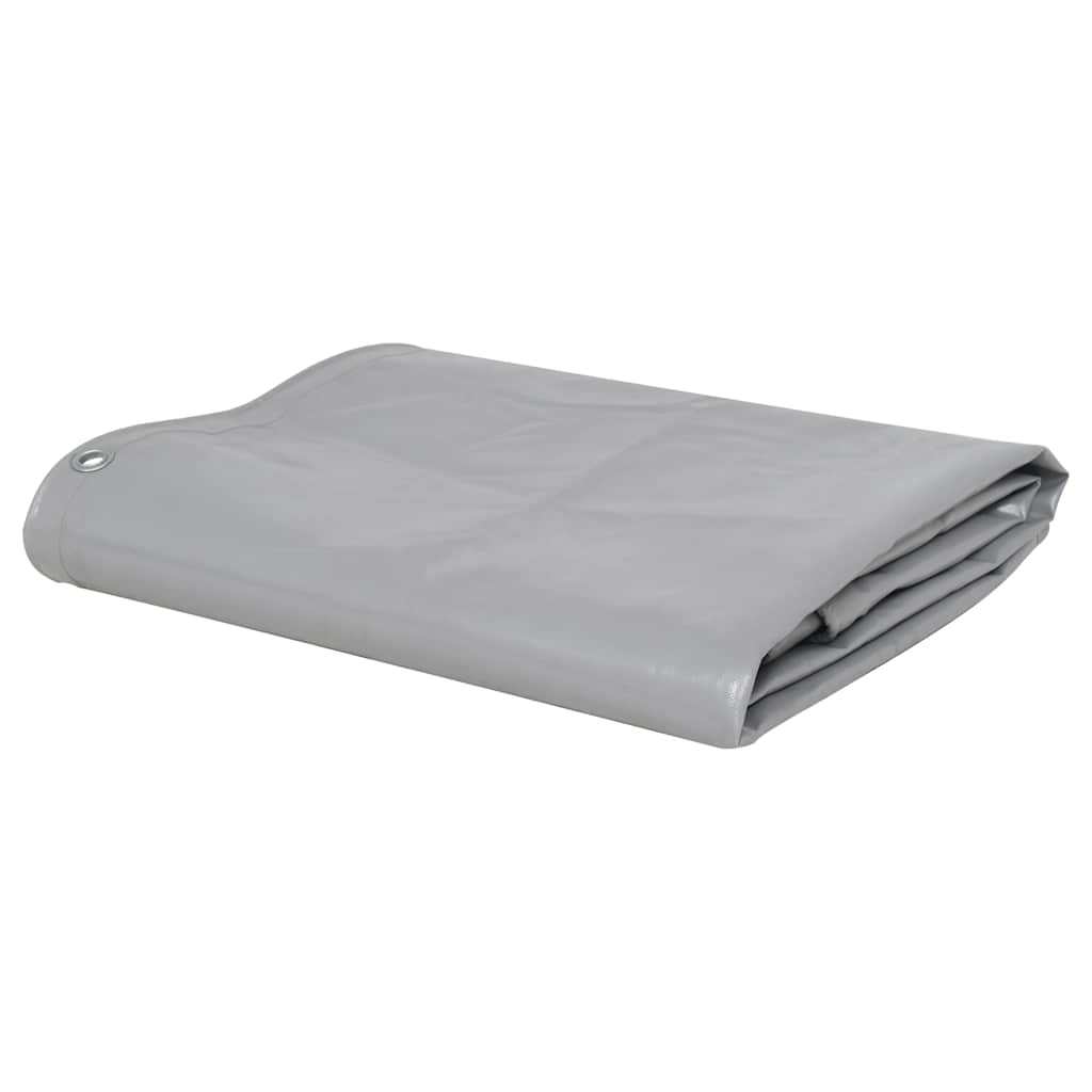vidaXL Tarpaulins Grey 3 x 4 m Canvas with PVC Coating 1