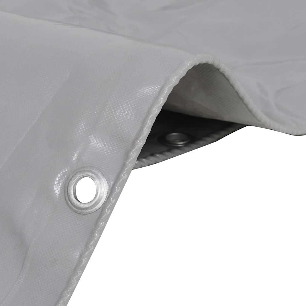 vidaXL Tarpaulins Grey 3 x 4 m Canvas with PVC Coating 2