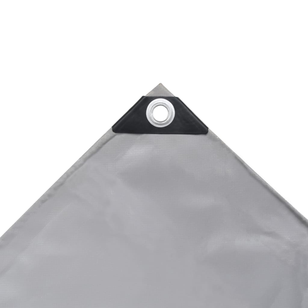 vidaXL Tarpaulins Grey 3 x 4 m Canvas with PVC Coating 5
