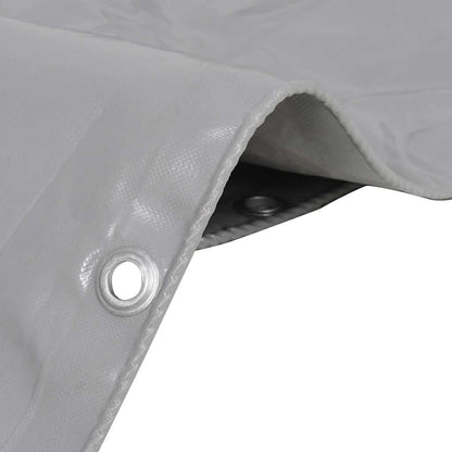 vidaXL Tarpaulins Grey 3 x 5 m Canvas with PVC Coating 2