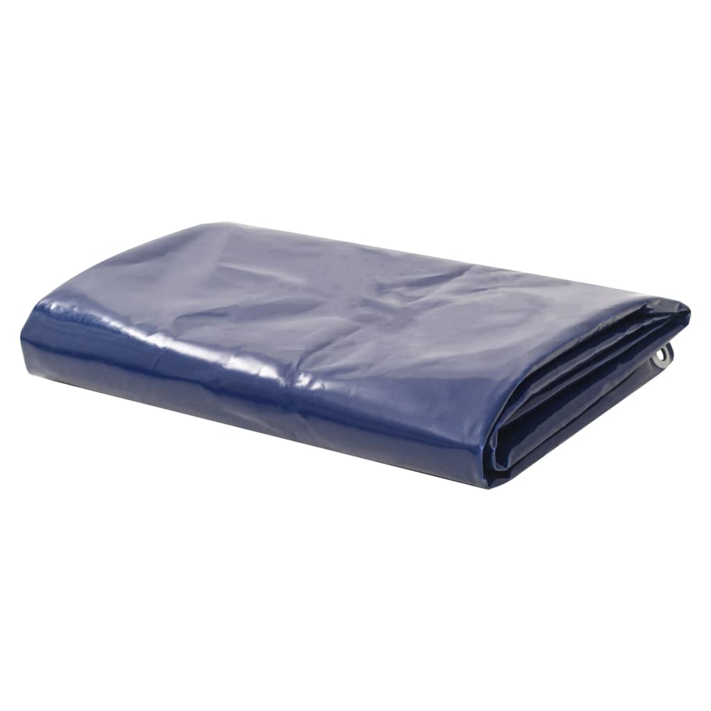 vidaXL Tarpaulin 650 g/m² with Eyelets Blue 1 x 2.5 m – 5 x 5 m