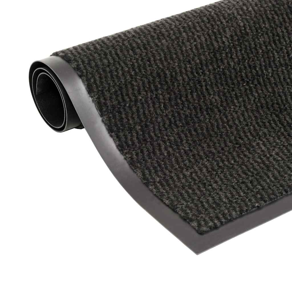 132719 vidaXL Dust Control Mat Rectangular Tufted 120x180 cm Black 1