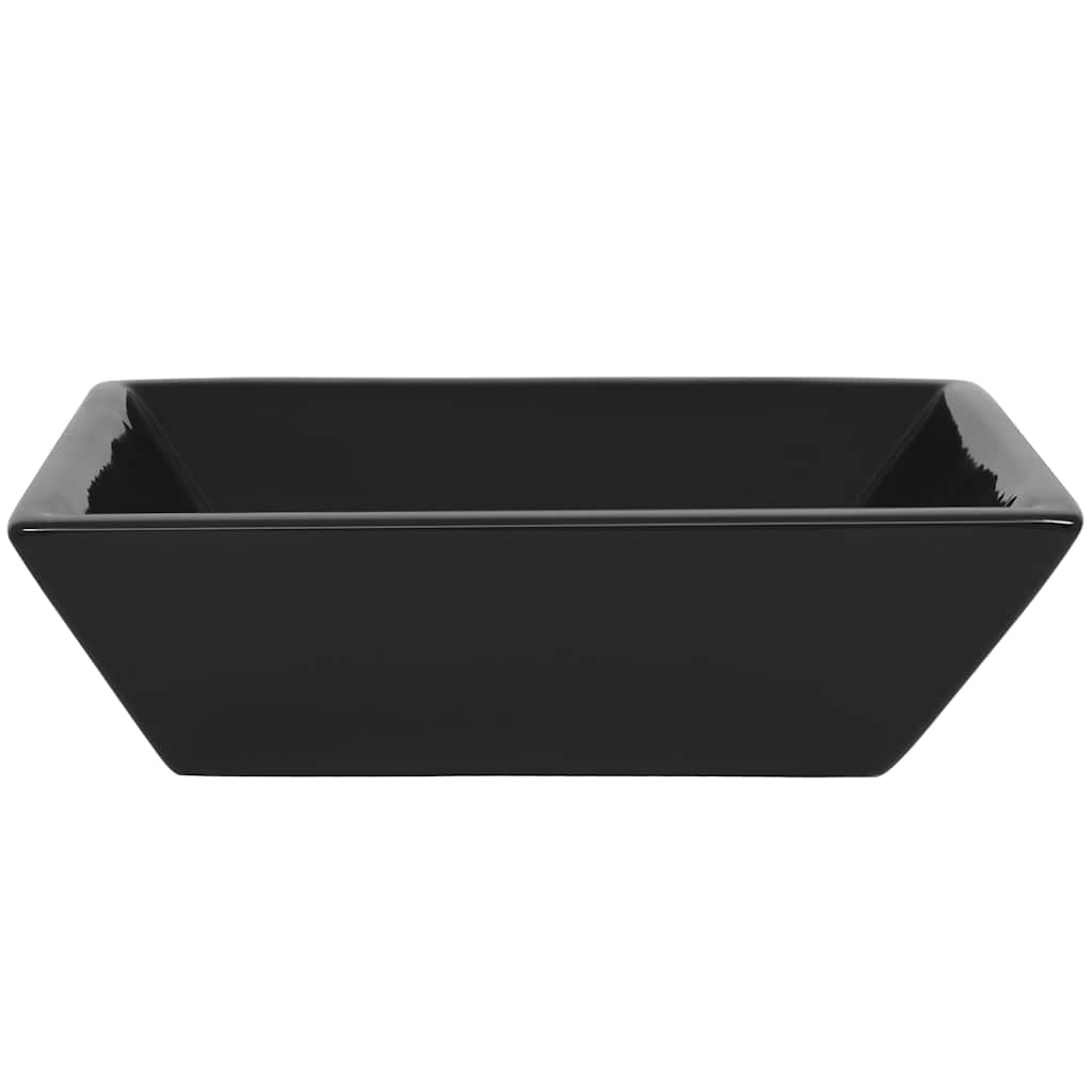 vidaXL Basin Ceramic Square Black 41.5x41.5x12 cm 5