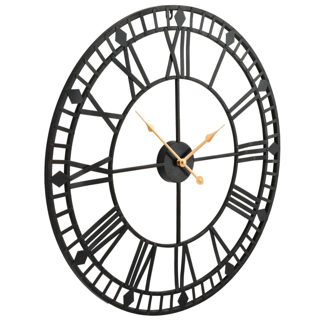 vidaXL Wall Clock | Black | Metal | 60 cm | Clock | Wall Clock | Circular 3