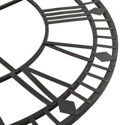 vidaXL Wall Clock | Black | Metal | 60 cm | Clock | Wall Clock | Circular 5