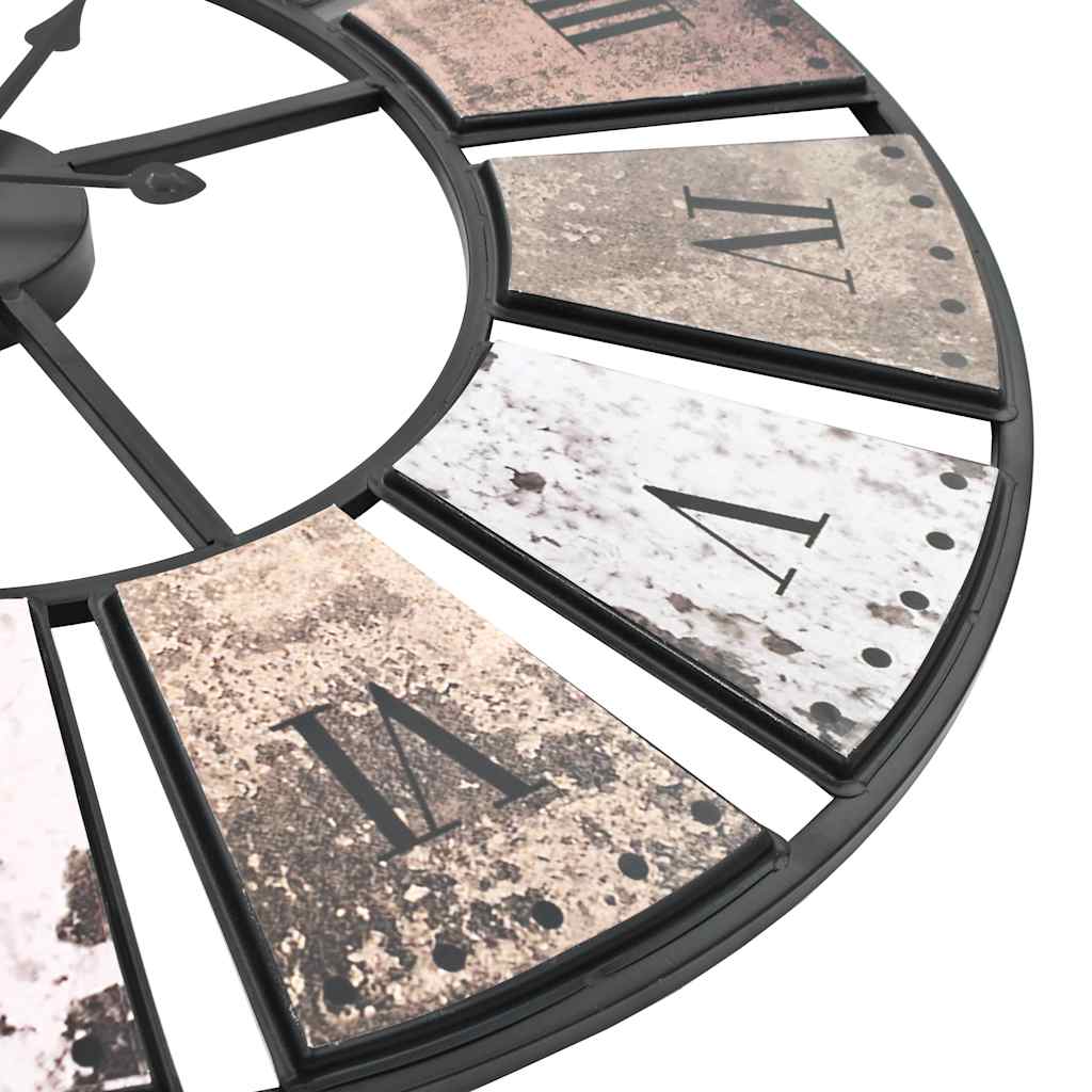 vidaXL Wall Clock | Multicoloured | Metal, MDF | XXL | Decorative Inlays 5