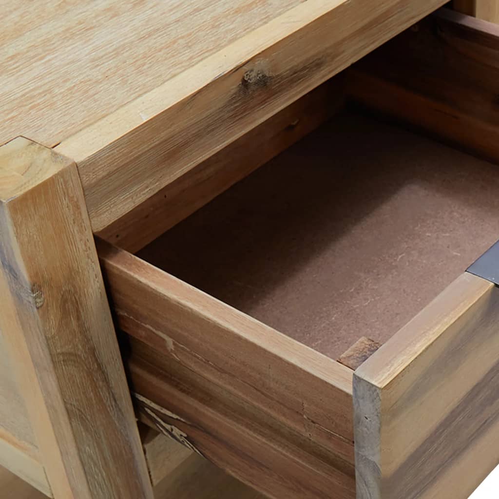 vidaXL Nightstand | Natural wood | Solid Acacia wood, MDF, Acacia veneer | Small 5