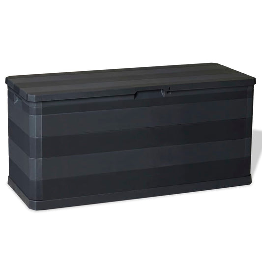 Garden Storage Box 117x45x56 cm Black