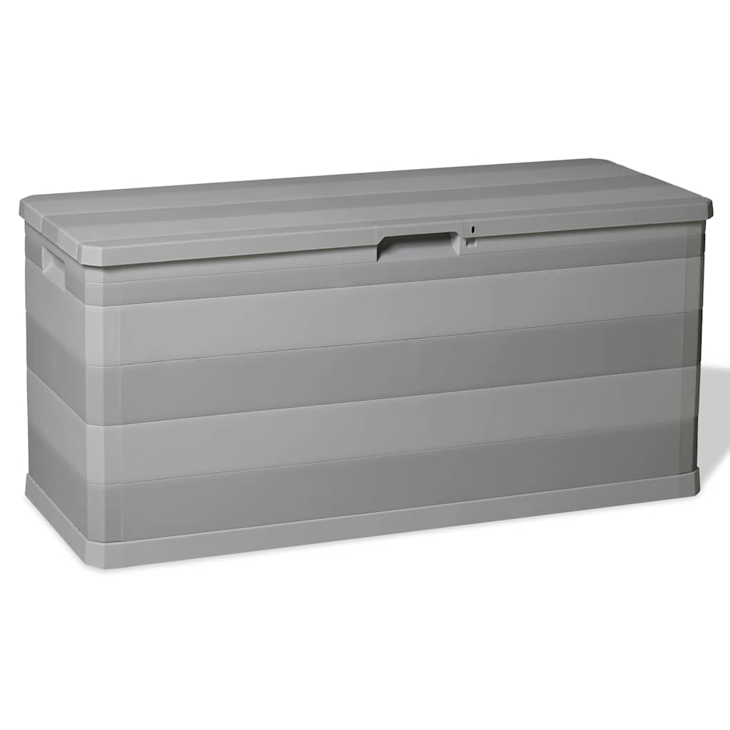 vidaXL Outdoor Storage Box | Light grey | Polypropylene | 117x45x56 cm 1