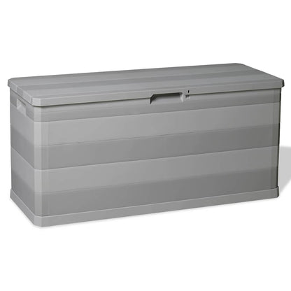 vidaXL Outdoor Storage Box | Light grey | Polypropylene | 117x45x56 cm 1