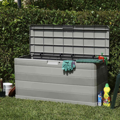 vidaXL Outdoor Storage Box | Light grey | Polypropylene | 117x45x56 cm 3