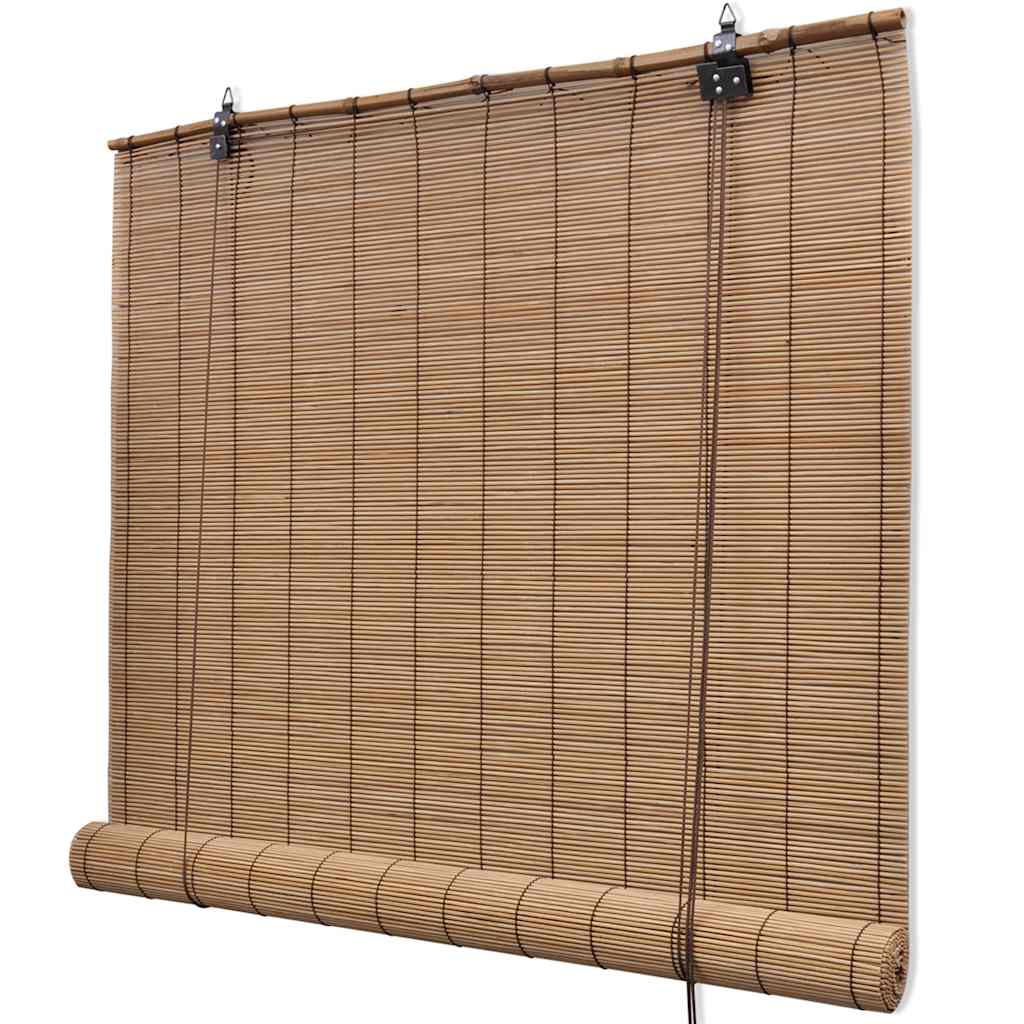 vidaXL Roller Blind Bamboo 140x220 cm Brown 2