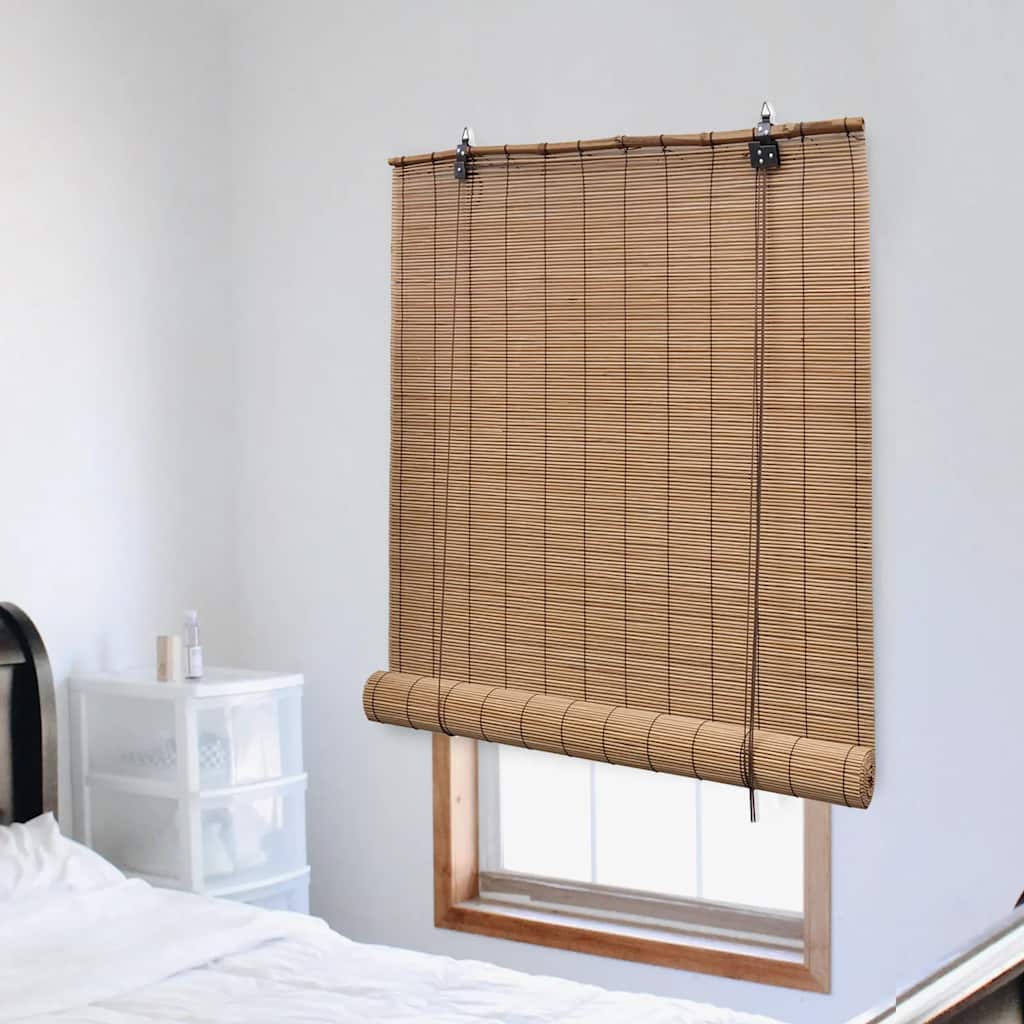 vidaXL Roller Blind Bamboo 140x220 cm Brown 1