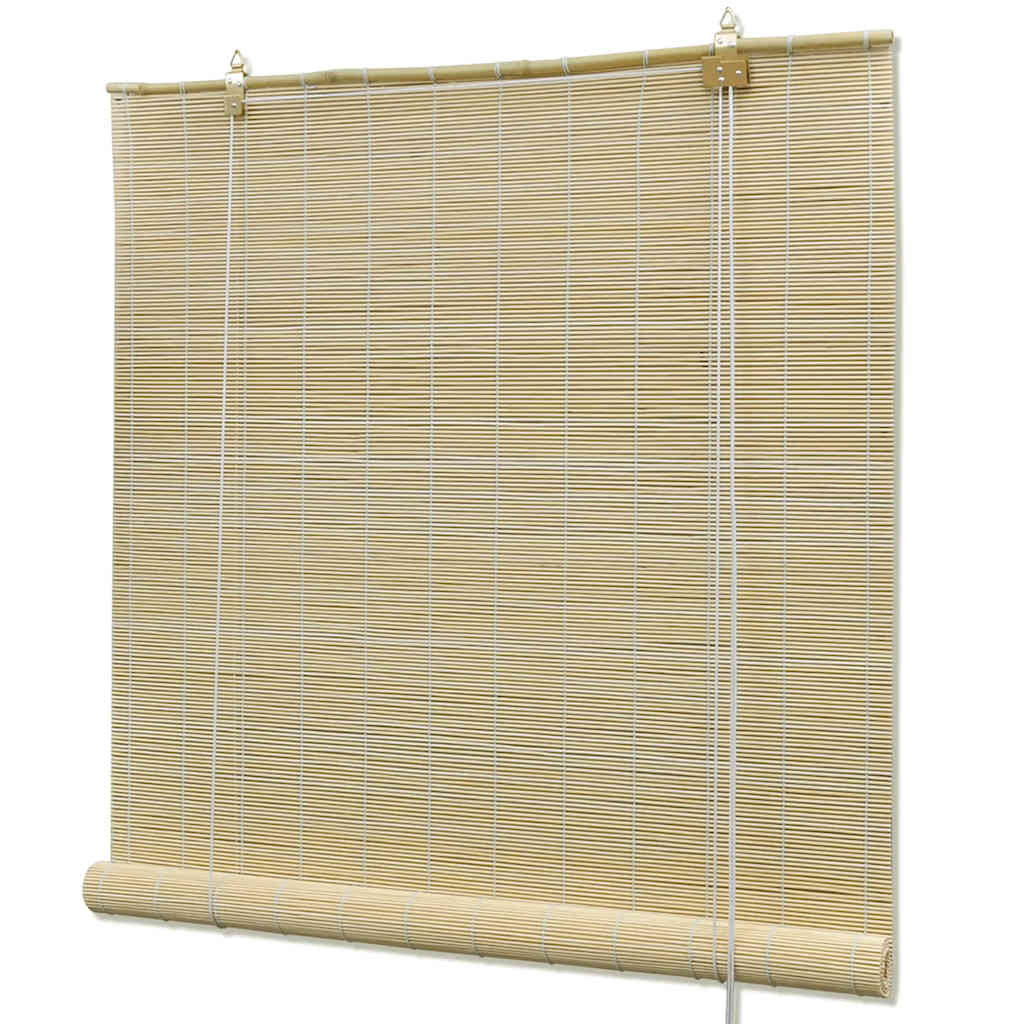 vidaXL Roller Blind Bamboo 140x220 cm Natural 2