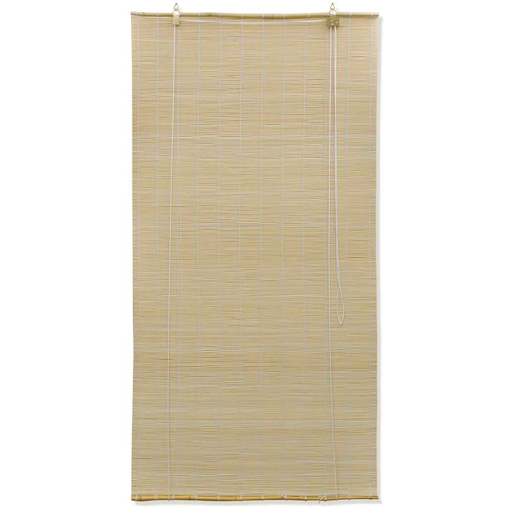 vidaXL Roller Blind Bamboo 140x220 cm Natural 3