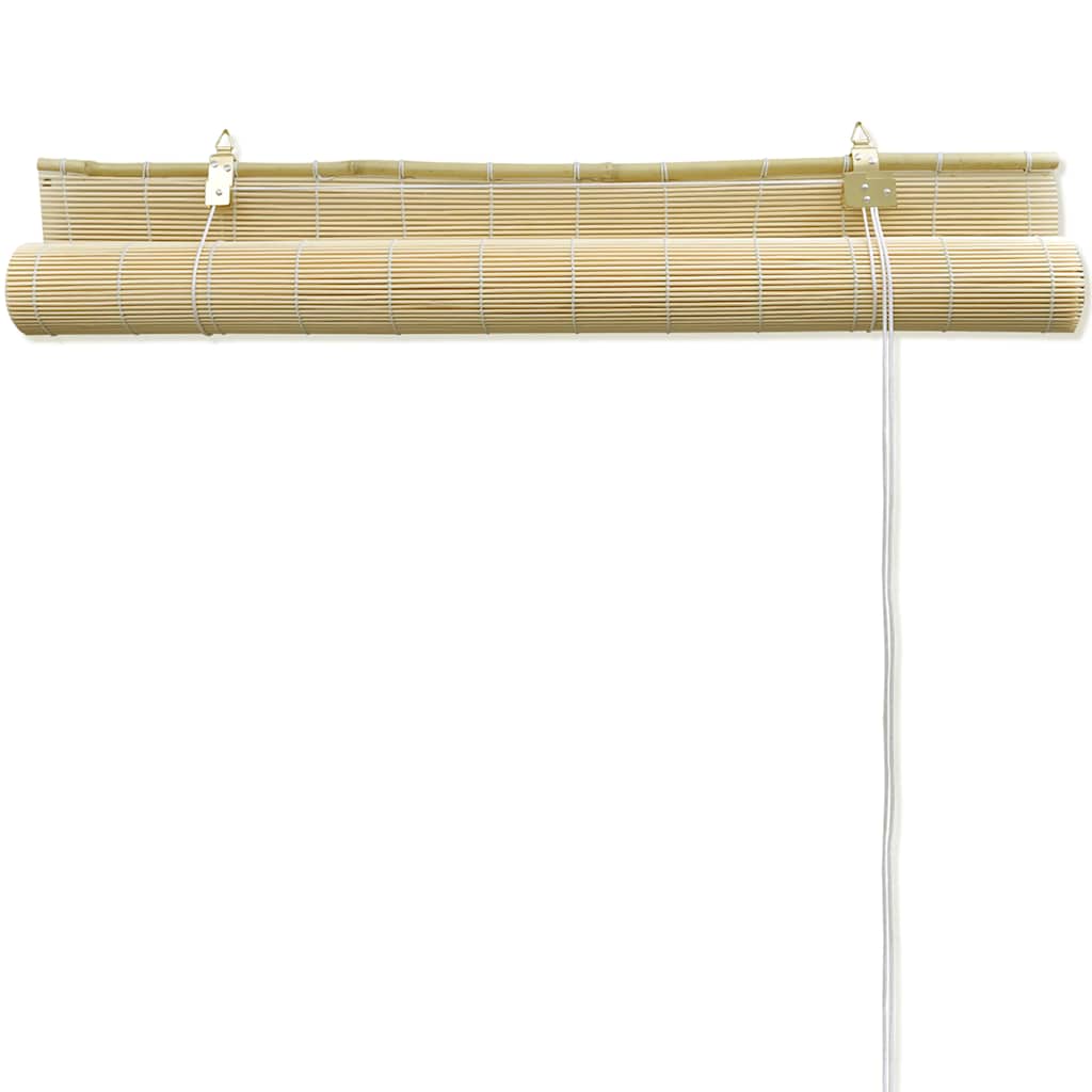 vidaXL Roller Blind Bamboo 140x220 cm Natural 5