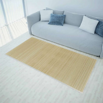 Rectangular Bamboo Rug Natural 160 cm 230 cm