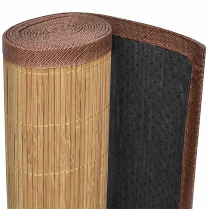 Rectangular Bamboo Rug Brown 160 cm 230 cm