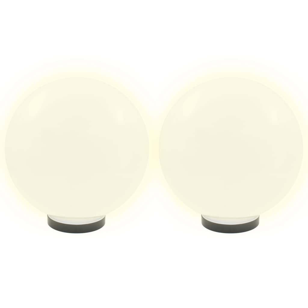 vidaXL Bowl Lamp | Set of 2 | White | Polymethyl Methacrylate | 30 cm diameter 3