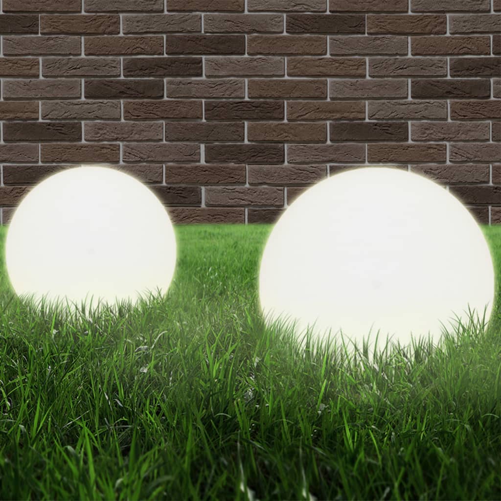 vidaXL Bowl Lamp | Set of 2 | White | Polymethyl Methacrylate | 30 cm diameter 1
