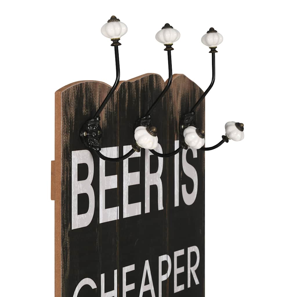 vidaXL Coat Rack | Multicolour | MDF board, metal | 120x40 cm | Coat Rack 3