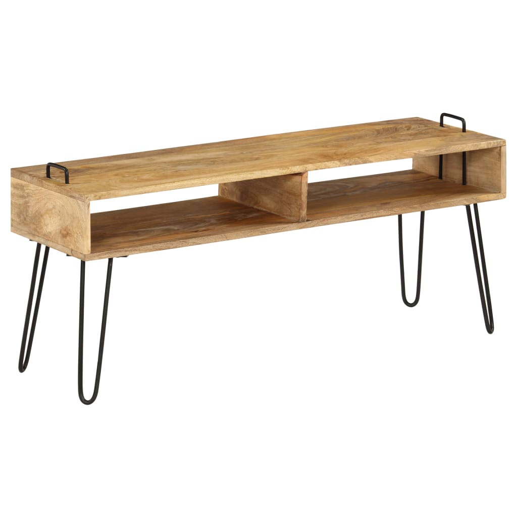 vidaXL TV Stand | Natural wood and black 1