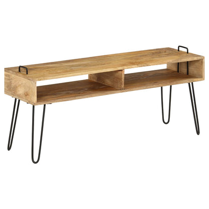 vidaXL TV Stand | Natural wood and black 1