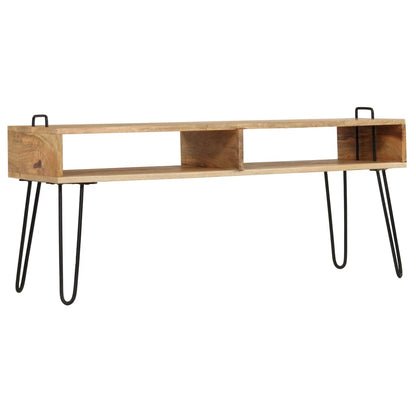 vidaXL TV Stand | Natural wood and black 2