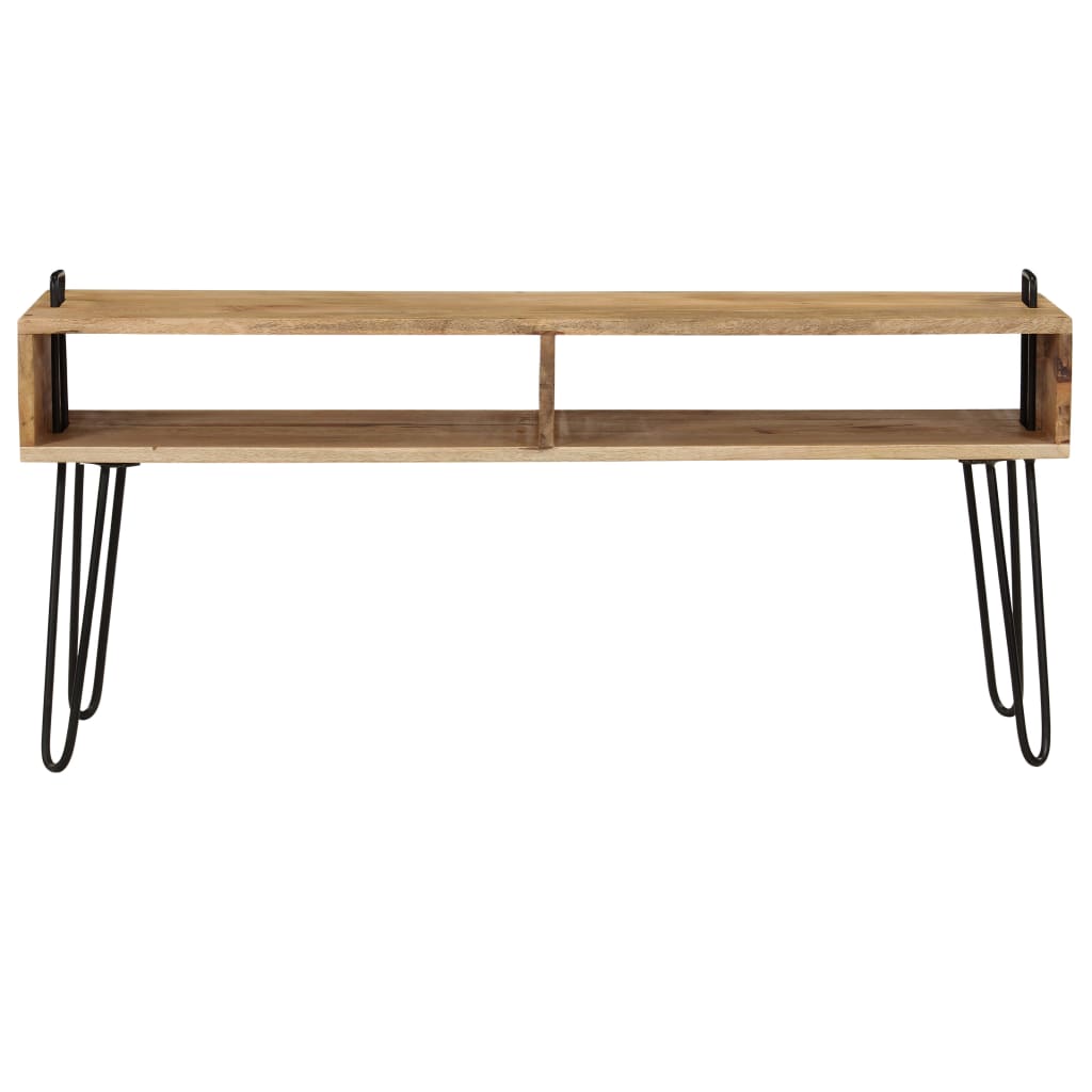vidaXL TV Stand | Natural wood and black 3
