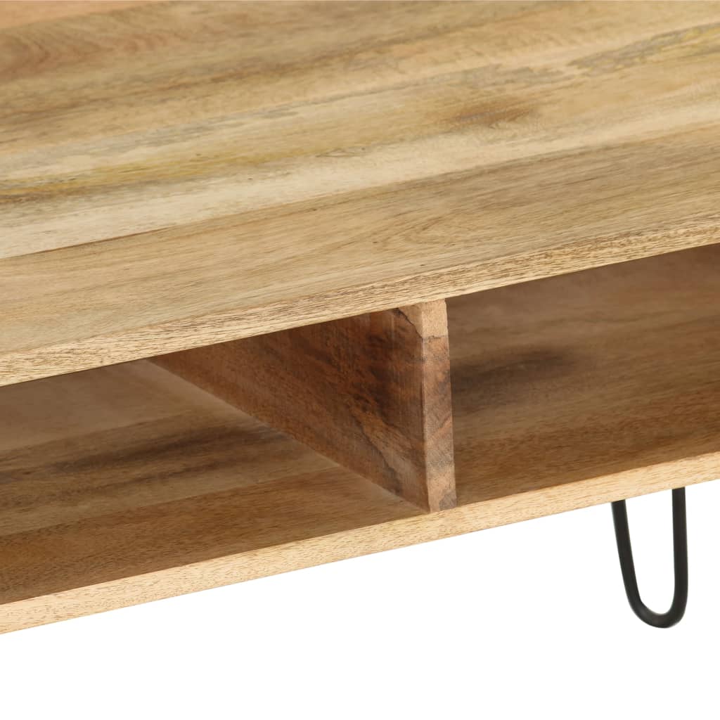 vidaXL TV Stand | Natural wood and black 5