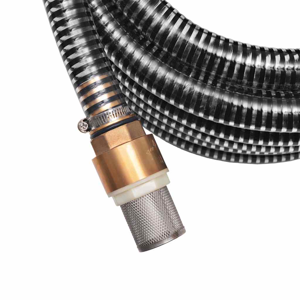 142890 vidaXL Suction Hose with Brass Connectors 7 m 25 mm Black 4