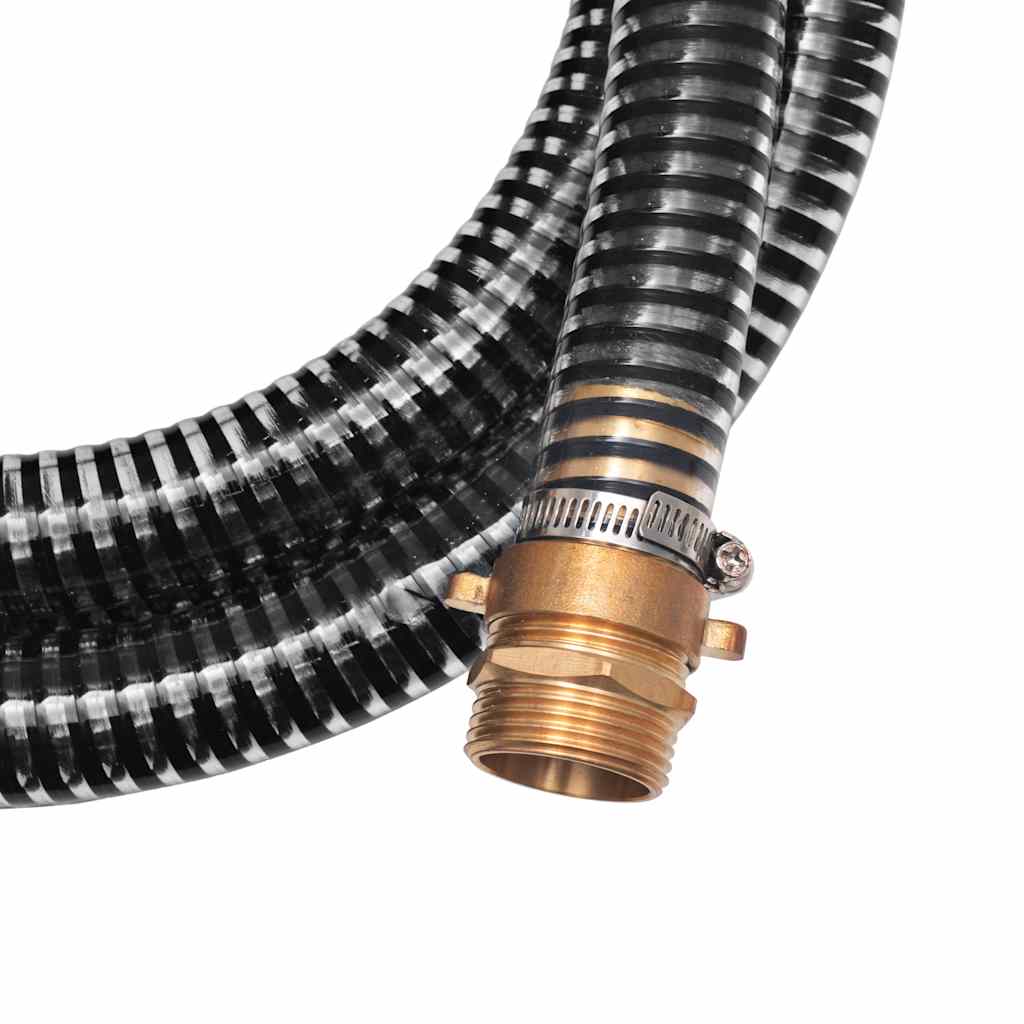 142890 vidaXL Suction Hose with Brass Connectors 7 m 25 mm Black 5