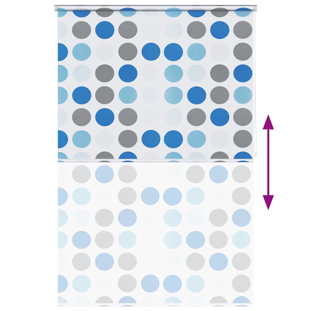 vidaXL Shower Roller Blind | Blue, Grey, White | EVA with aluminium parts 5