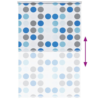 vidaXL Shower Roller Blind | Blue, Grey, White | EVA with aluminium parts 5