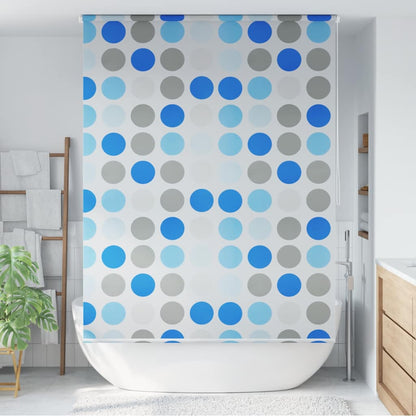 vidaXL Shower Roller Blind | Blue, Grey, White | EVA with aluminium parts 1