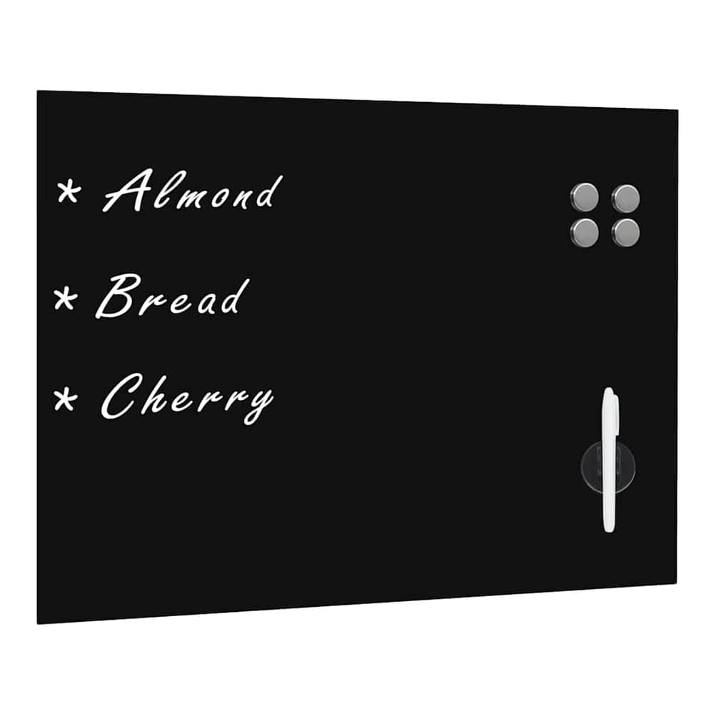 vidaXL Wall Mounted Magnetic Board Glass with Accessories