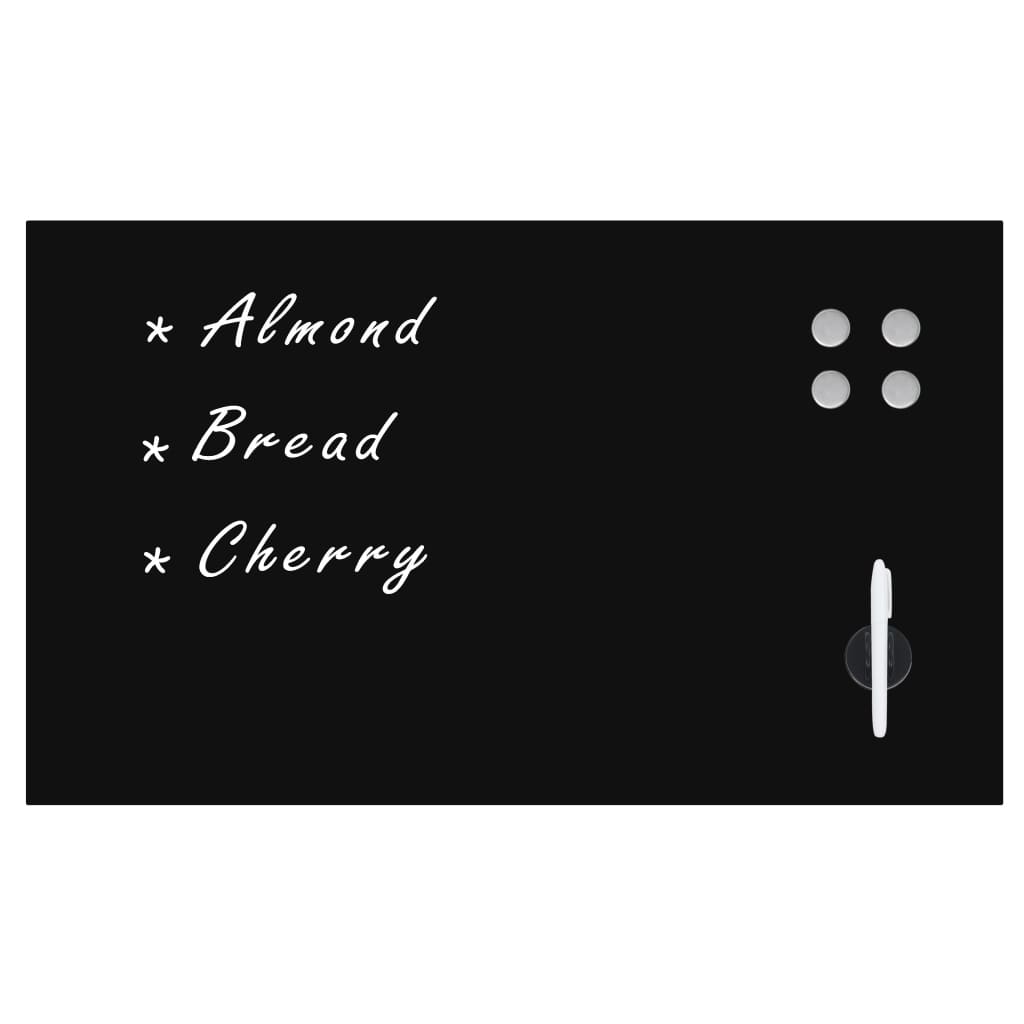 vidaXL Wall Mounted Magnetic Blackboard Glass 100x60 cm 2