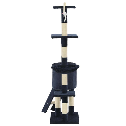 vidaXL Cat Tree with Sisal Scratching Posts 138 cm Dark Blue 5