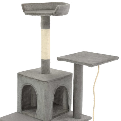 vidaXL Cat Tree | Grey | Particle board, soft plush, sisal rope | Medium 5