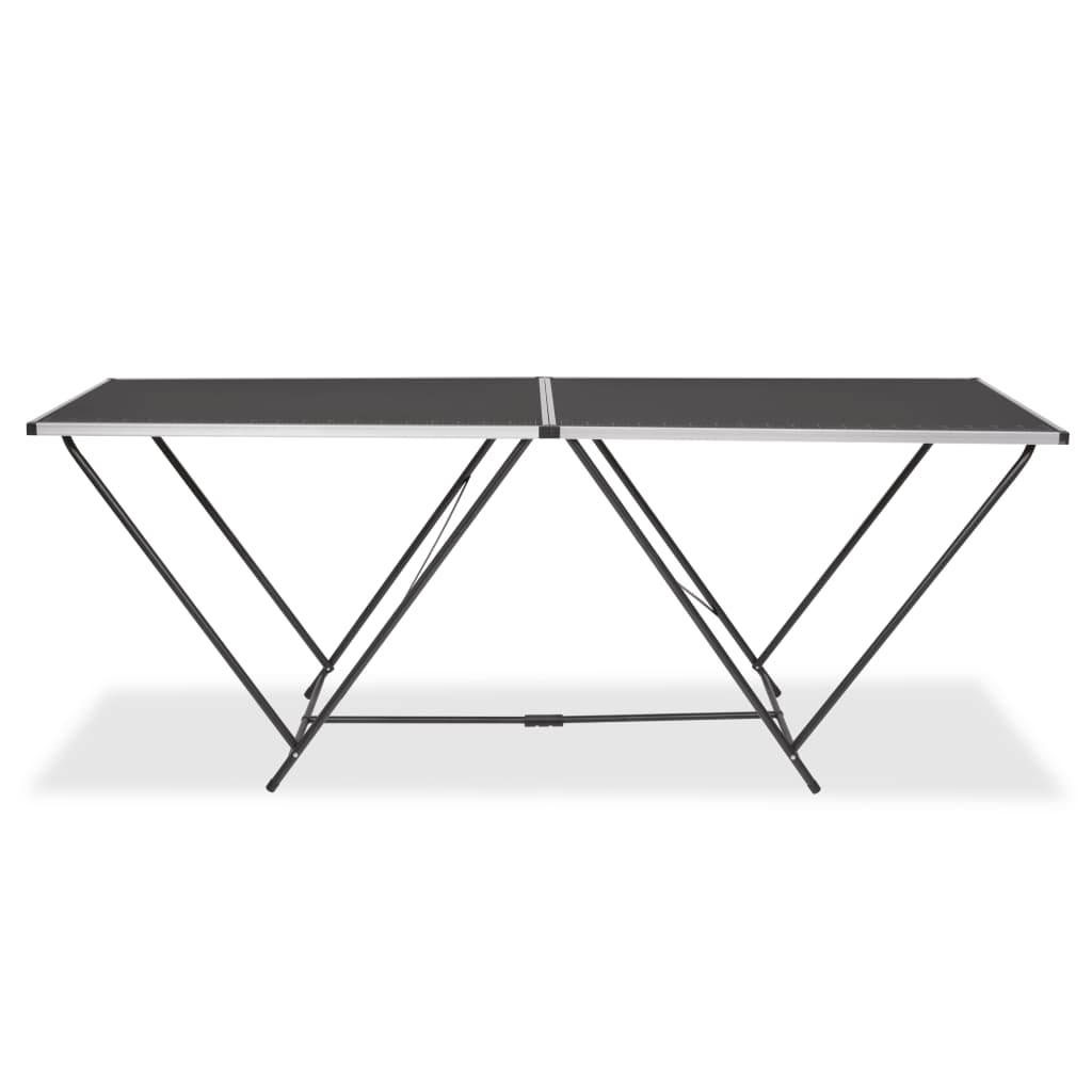 vidaXL Pasting Table | Black | MDF, Aluminium, Steel | 200x60 cm | Foldable 2