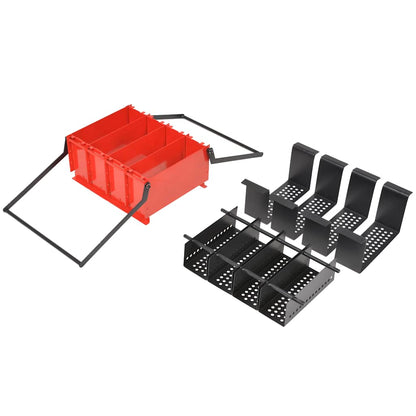 vidaXL Paper Log Briquette Maker Steel 38x31x18 cm Black and Red 3