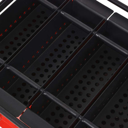 vidaXL Paper Log Briquette Maker Steel 38x31x18 cm Black and Red 4