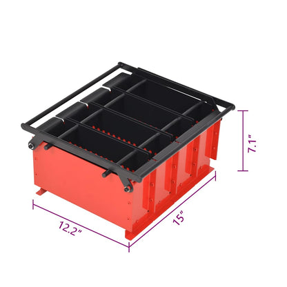 vidaXL Paper Log Briquette Maker Steel 38x31x18 cm Black and Red 5