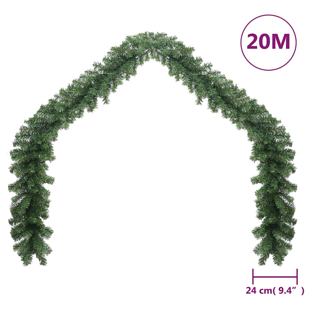 246405 vidaXL Christmas Garland PVC 20 m 6