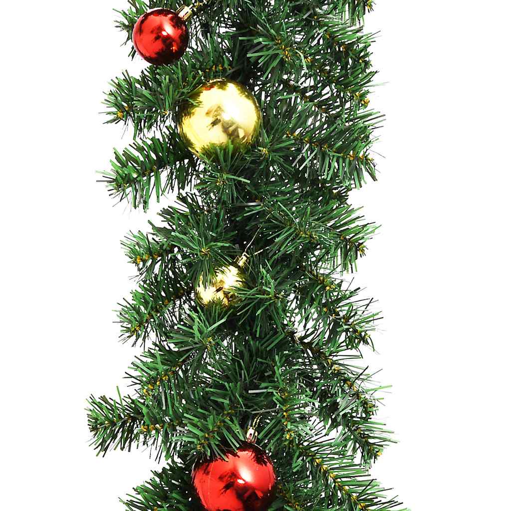 246407 vidaXL Christmas Garland Decorated with Baubles and LED Lights 10 m 6