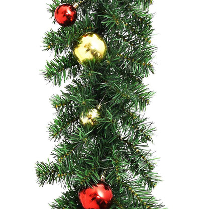246407 vidaXL Christmas Garland Decorated with Baubles and LED Lights 10 m 6
