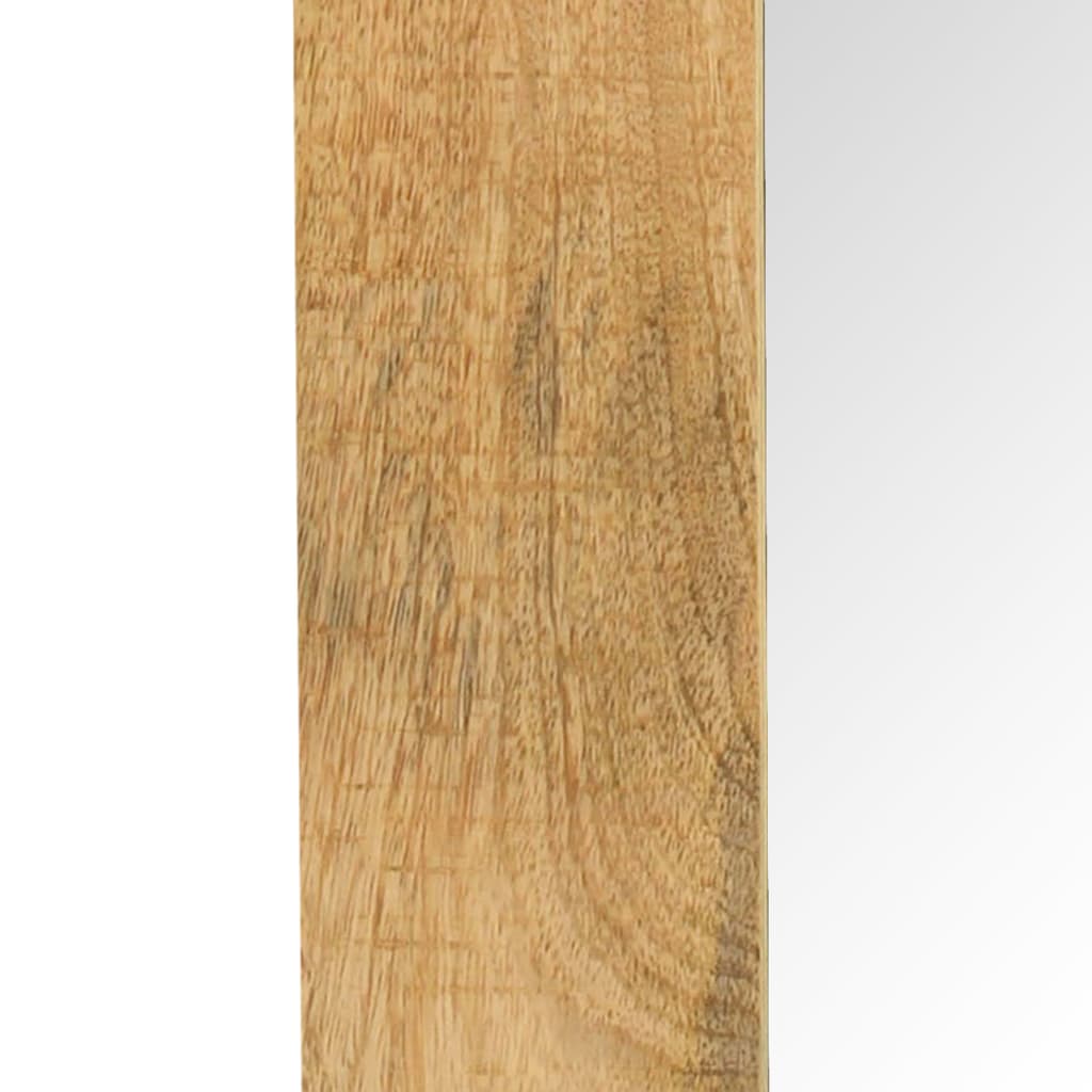 vidaXL Mirror | Natural Wood | Solid mango wood frame, Glass | 50x50 cm 4