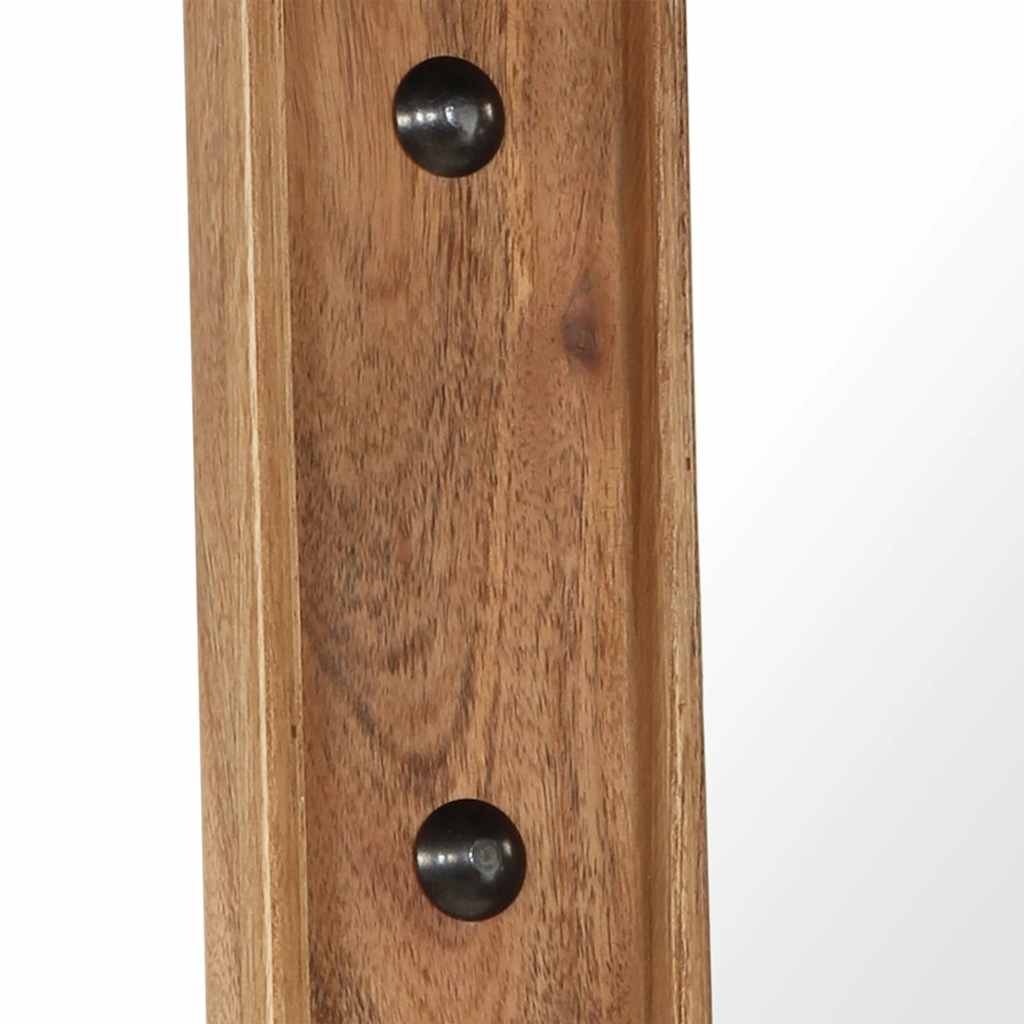 vidaXL Mirror | Brown | Solid acacia wood, glass, powder-coated steel | Medium 4