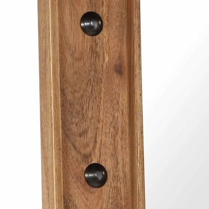 vidaXL Mirror | Brown | Solid acacia wood, glass, powder-coated steel | Medium 4