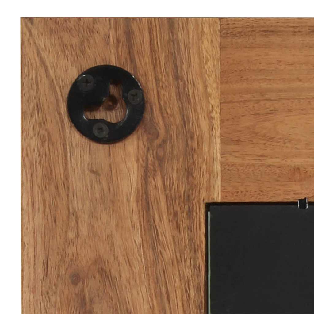 vidaXL Mirror | Brown | Solid acacia wood, glass, powder-coated steel | Medium 6